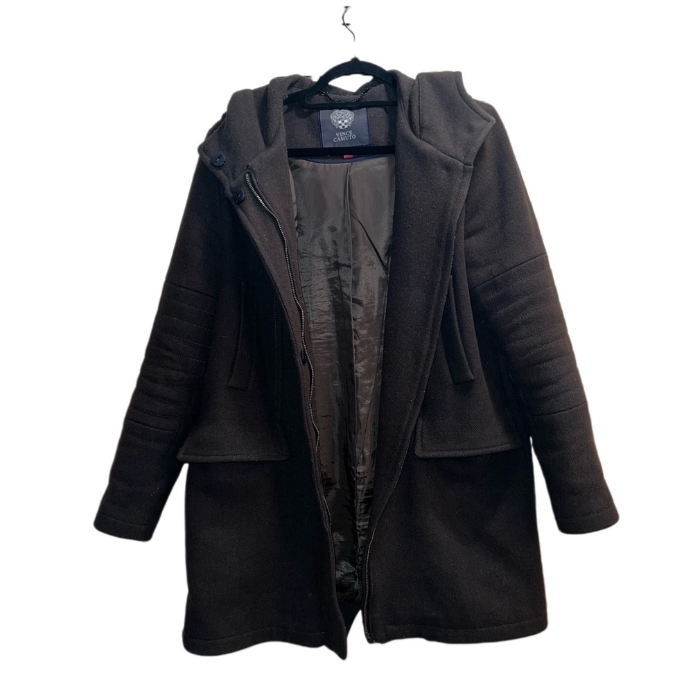 Vince Camuto Military Green Wool Coat blend Size M
